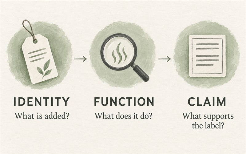 Three questions to ask about an odour-control ingredient: identity, function and claim basis.